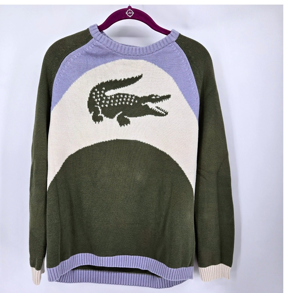 Lacoste Sport Colorblock Big Croc Sweater Size 44 Fits Women's‎ Small Medium